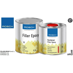 ROSCH Filler Epoxy 0,5L +  Hardener Filler Epoxy 0,5L  materialylakiernicze.pl